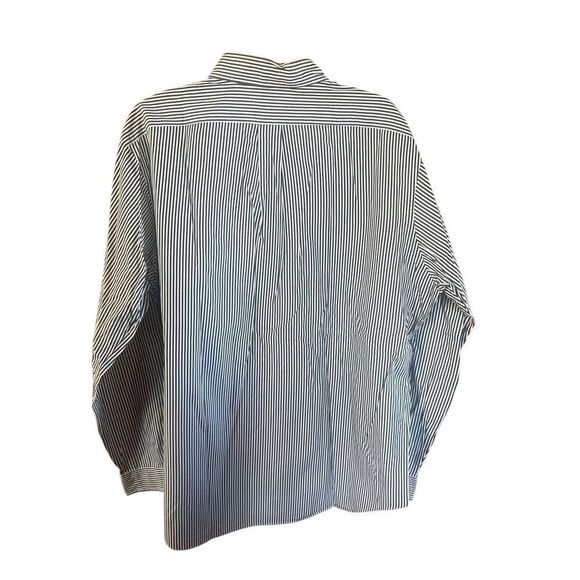 Ralph Lauren Men’s Button Down Shirt charcoal/White Stripe Sz L Classic Fit - Picture 2 of 8